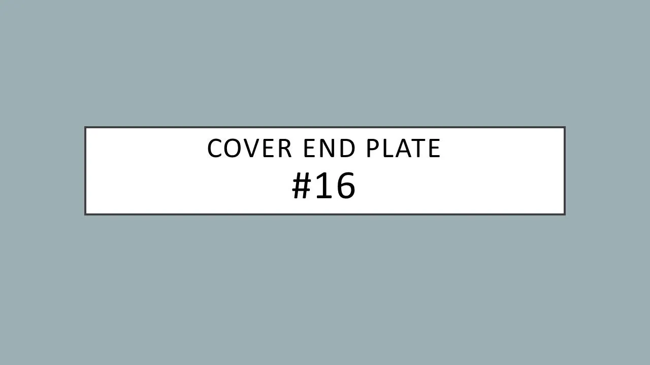 COVER END PLATE